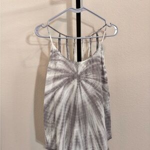 NWT Chaser Silk Gray and White Tie-Dye Camisole